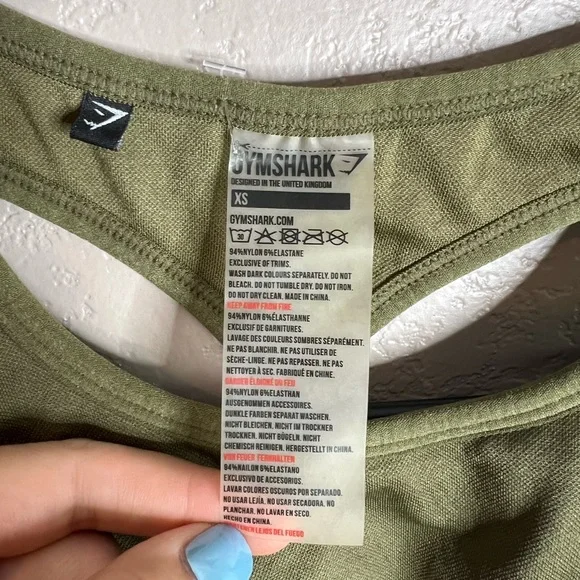 Gymshark Seamless Olive Green Sports Bra - Picture 4 of 5